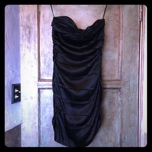 Little Black Silk Dress size 2, strapless